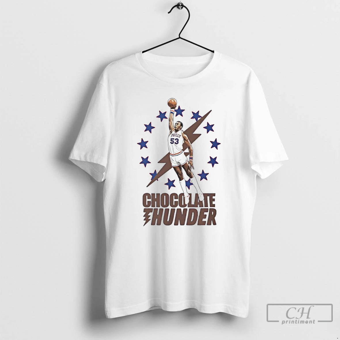 Classic Chocolate Thunder Philadelphia 76ers Basketball Player