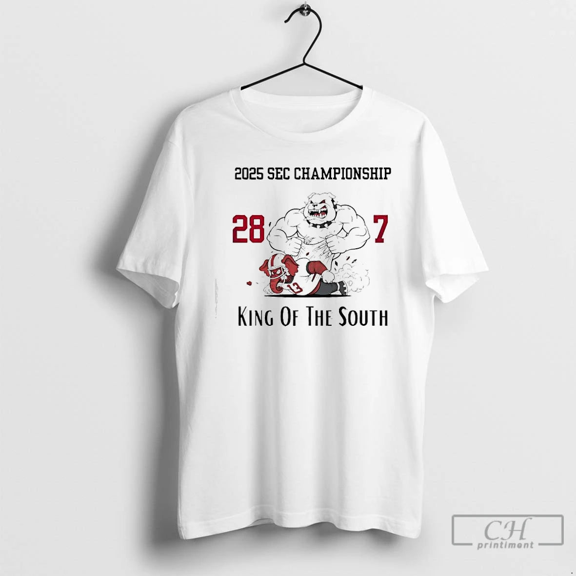 Classic Georgia Bulldogs 2025 Sec Conference Championship 28 7 King Of The South T Shirts