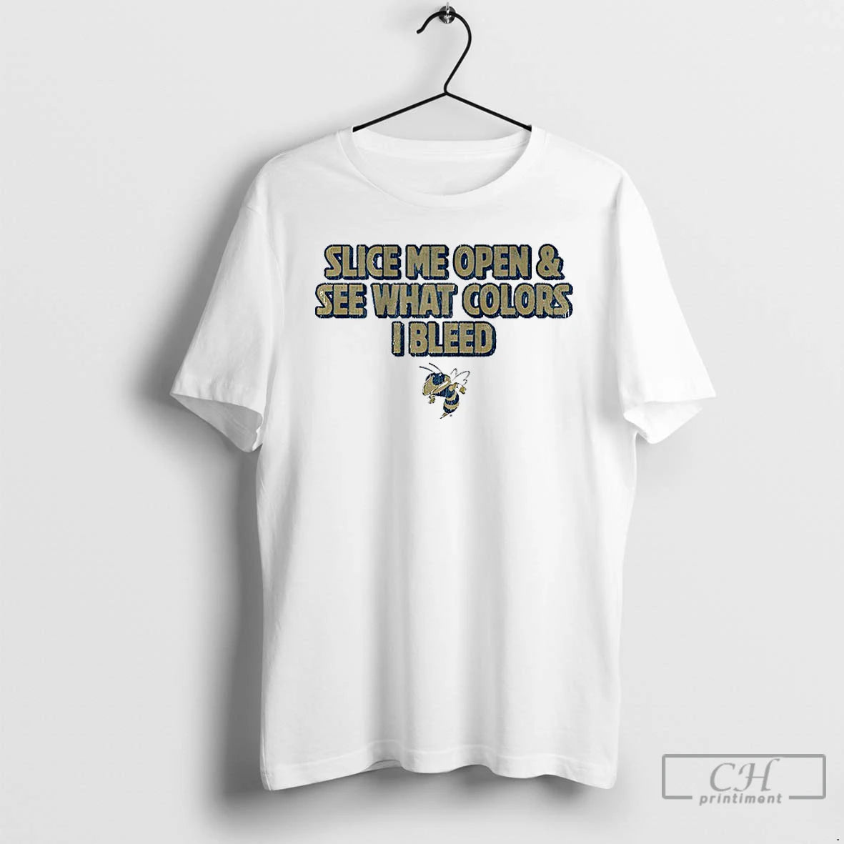 Classic Georgia Tech Yellow Jackets Slice Me Open See What Colors I Bleed T Shirts