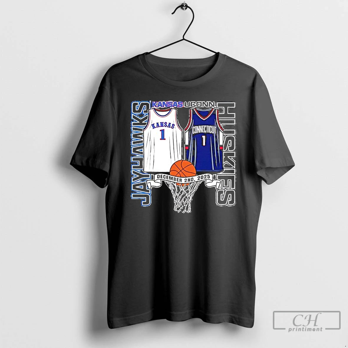 Classic Kansas Jayhawks Basketball Vs Uconn Huskies December 2nd 2025