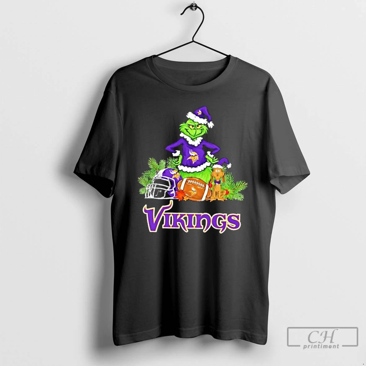 Classic Minnesota Vikings Football X Grinch And Max Dog Merry Christmas