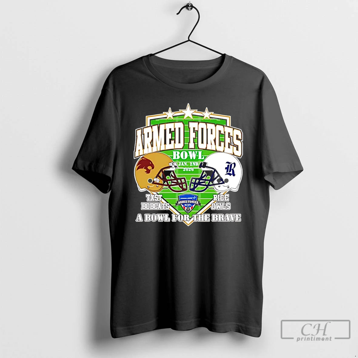 Classic Rice Owls Vs Texas State Bobcats Armed Forces Texas State Bowl T Shirts Sweater