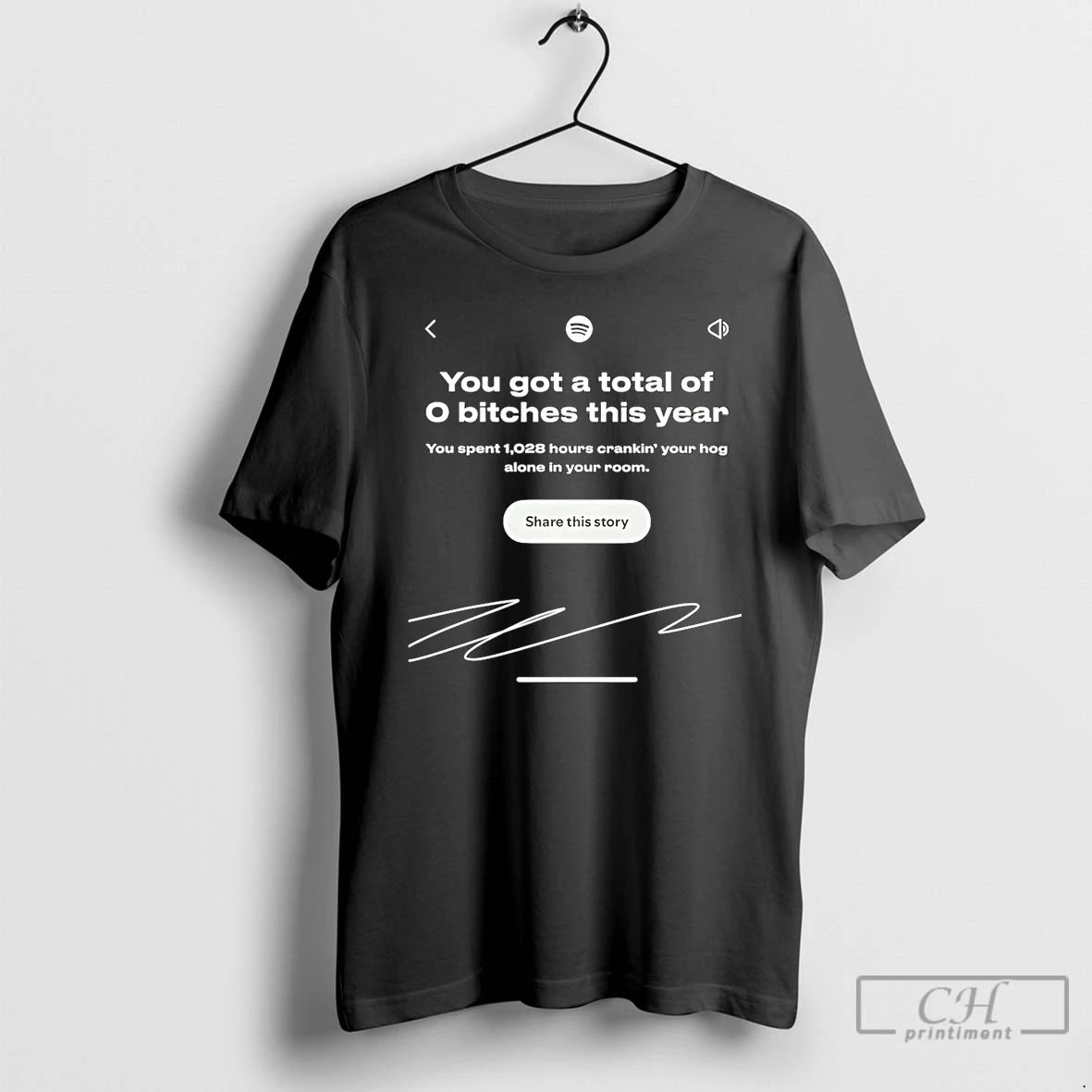 Classic Spotify You Got A Total Of 0 Bitches This Year Christmas T Shirts Sweater