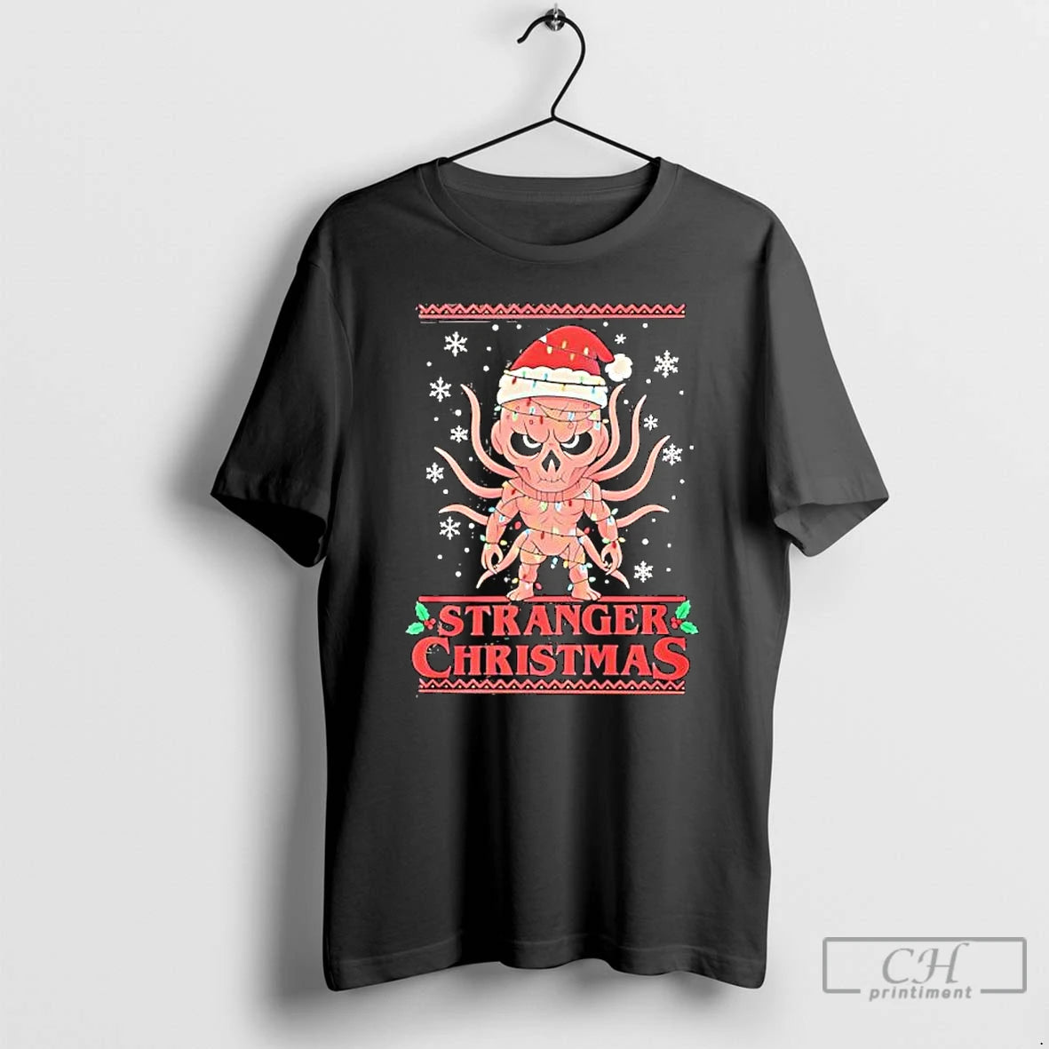 Classic Stranger Christmas Demogorgon Ugly Christmas Lights