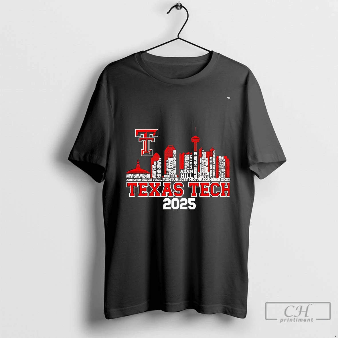 Classic Texas Tech Red Raiders 2025 City Skyline Players Names Chriast