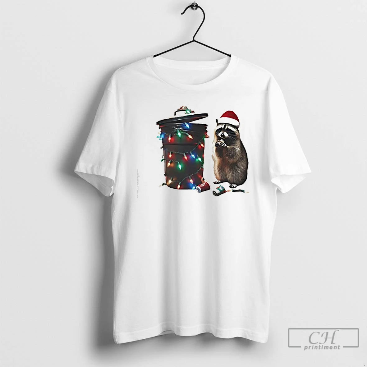 Classic Trashy Christmas Raccoon Trash Lights Graphic
