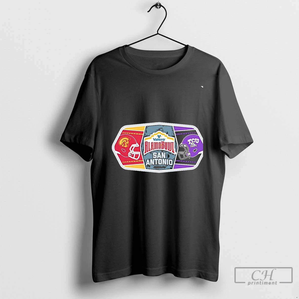 Classic Usc Trojans Vs Tcu Horned Frogs 2025 Valero Alamo Bowl Helmet Chriast T Shirts