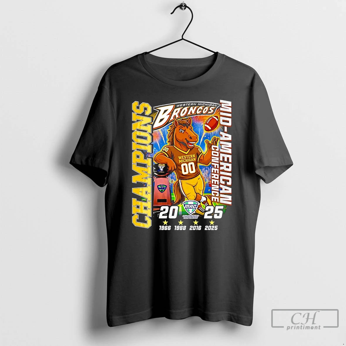 Classic Western Michigan Broncos 2025 3 Time Mac Champions