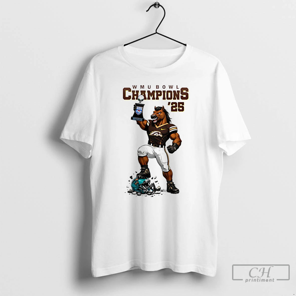 Classic Western Michigan Broncos Myrtle Beach Bowl Champions 2025 Mascot