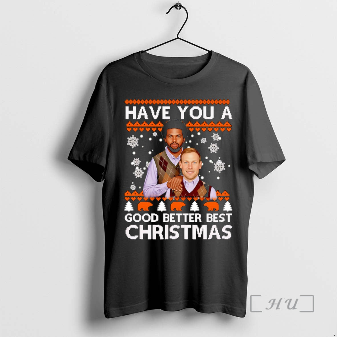 New Ben Johnson And Caleb Williams Good Better Best Christmas Chicago Football Premium T Shirts