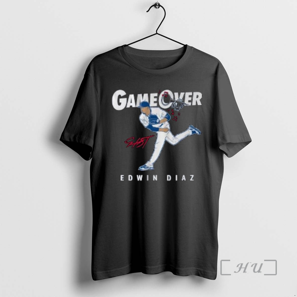 New Edwin Diaz Game Over Los Angeles Signature Circle Black