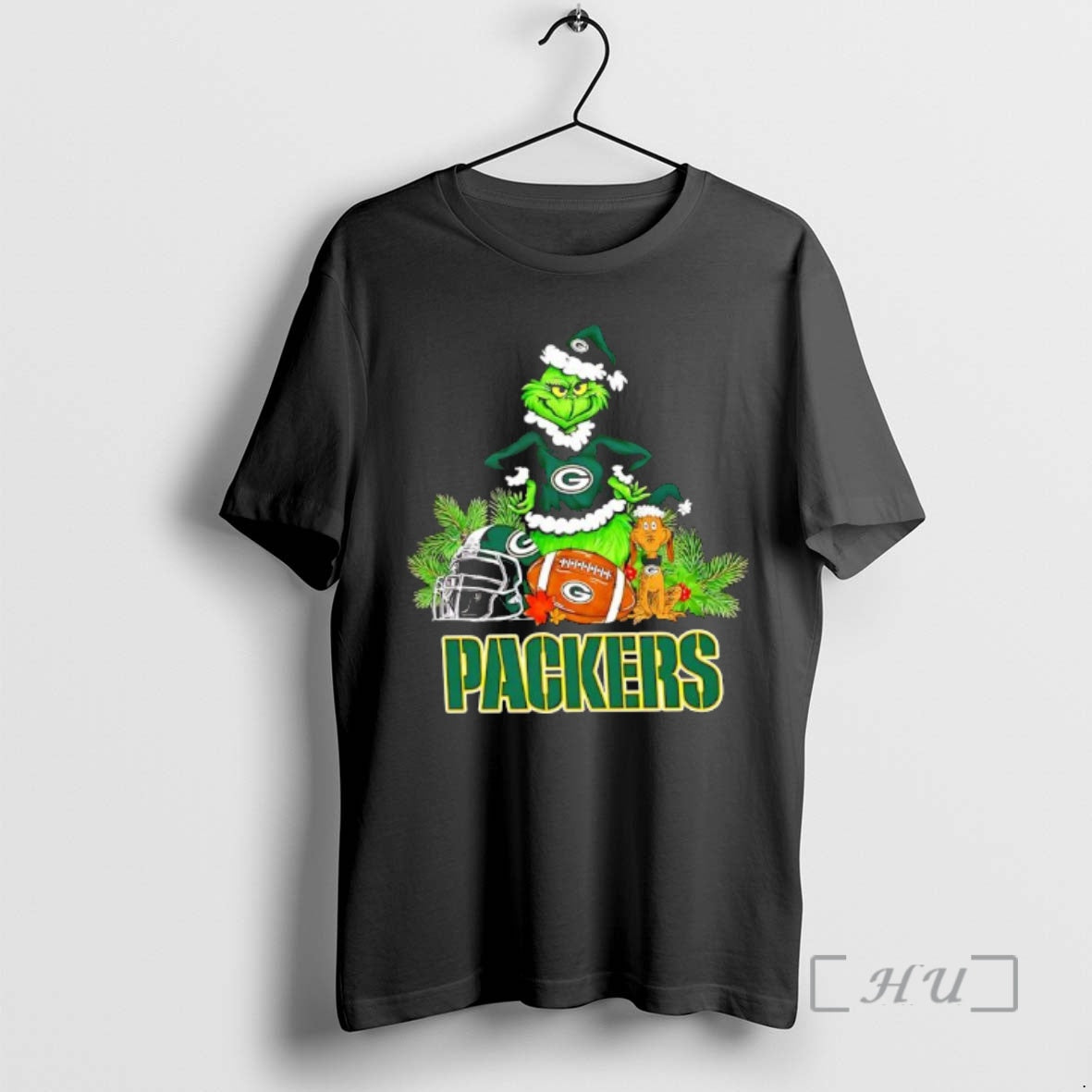New The Grinch And Max Green Bay Packers Christmas Helmet Items Premium T Shirts Sweater