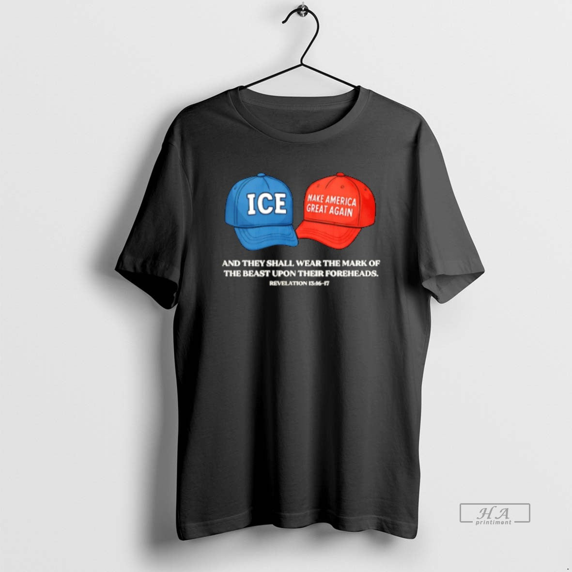 Official Ice And Maga Hat And They Shall Wear The Mark Of The Beast Upon