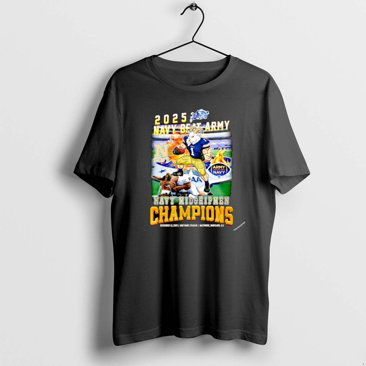 Official Navy Midshipmen 2025 Navy Beat Army Champions Mascot Christmas