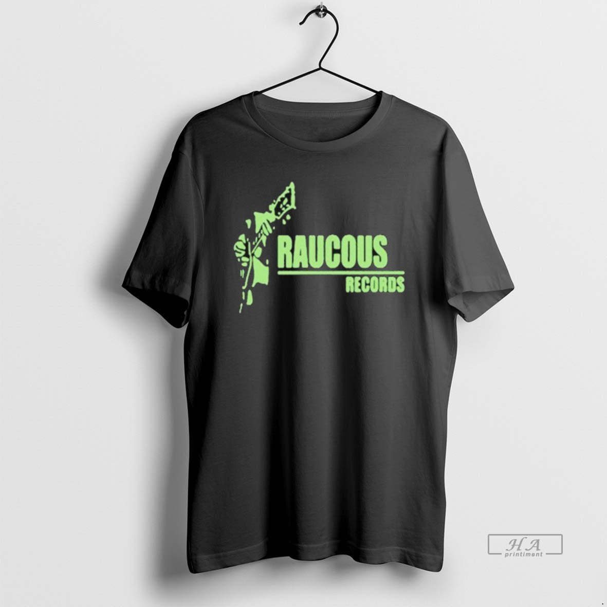 Official Raucous Records Guitar Logo