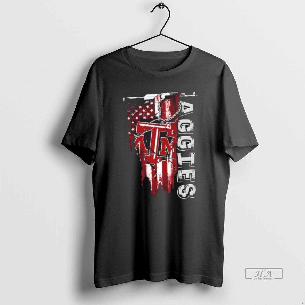 Official Texas Am Aggies Football Battle Shattered Usa Flag Rip Design