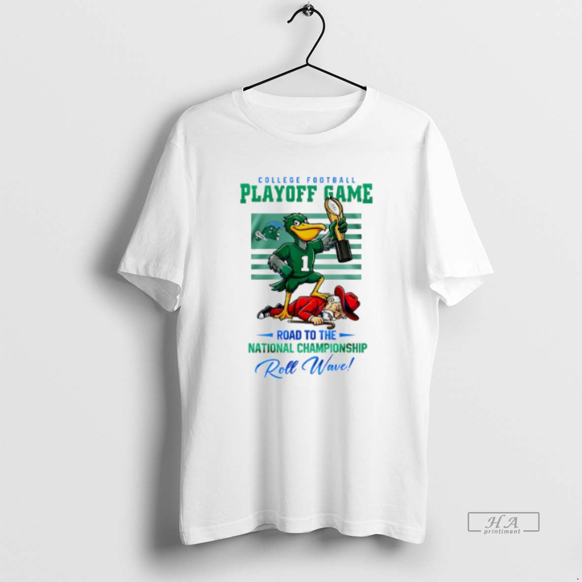 Official Tulane Green Wave 2025 26 Cfp Road To The National Championship Roll Wave Mascot
