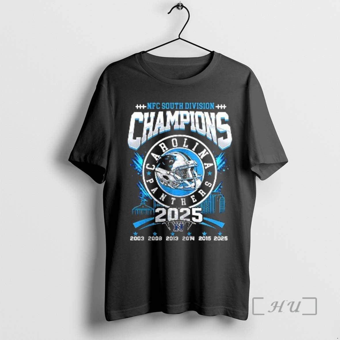 Officials 2025 Nfc North Division Champions Carolina Panthers Helmet Logo