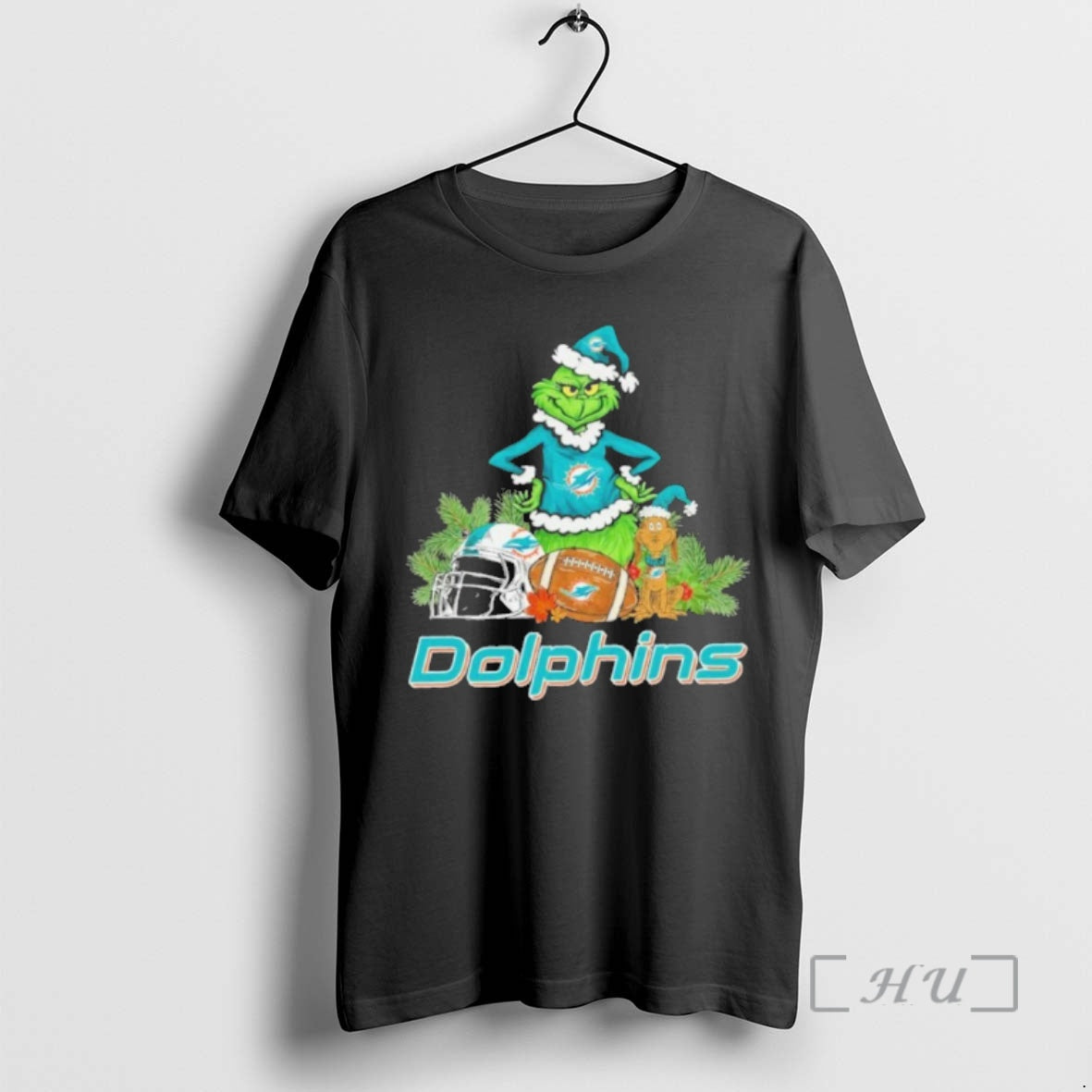 Officials 2025 Santa Grinch X Dog Ball Merry Christmas Dolphins Logo Premium T Shirts Sweater