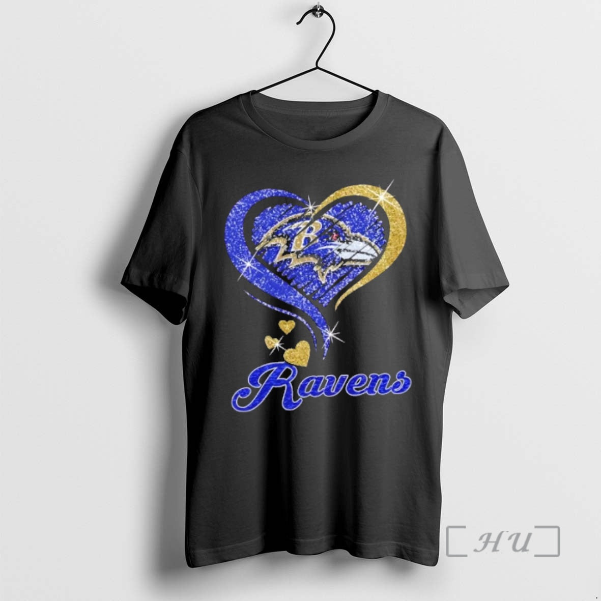 Officials Baltimore Ravens Football In Glitter Heart Fans