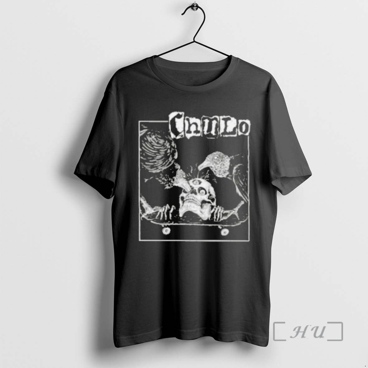 Officials Chaudo Skull Raven Skateboard