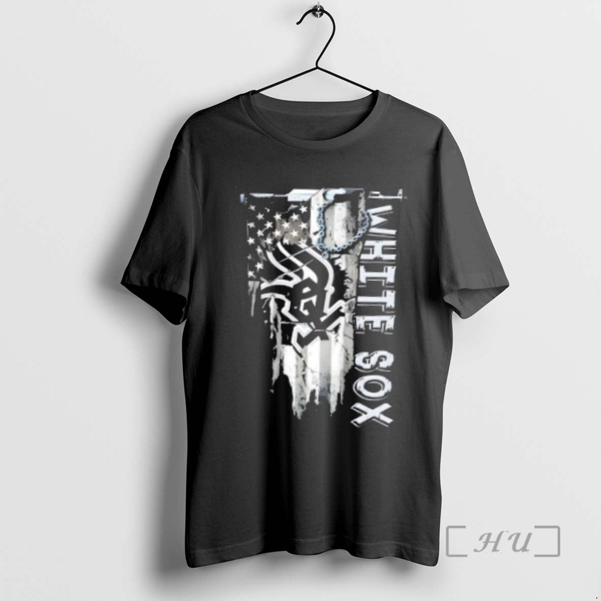 Officials Chicago White Sox Baseball Battle Shattered Usa Flag Rip Design Premium T Shirts Sweater