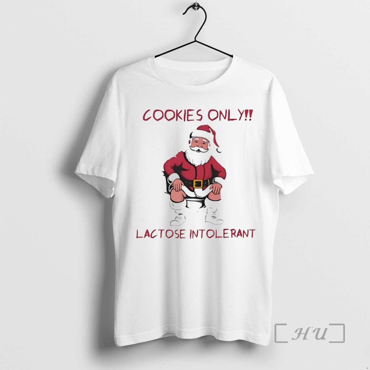 Officials Cookies Only Lactose Intolerant Santa Toilet Christmas Circle