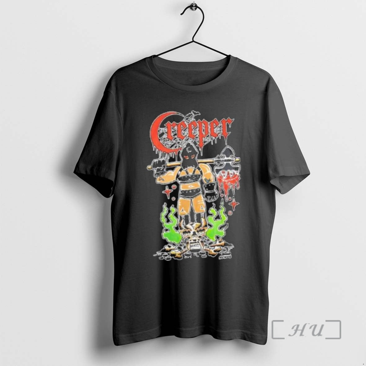 Officials Creeper Mistress Of Death Old School Graphic Circle Black