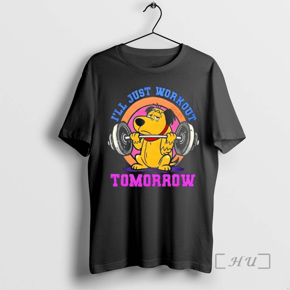 Officials Dog Gym Ill Just Workout Tomorrow Cartoon Vintage