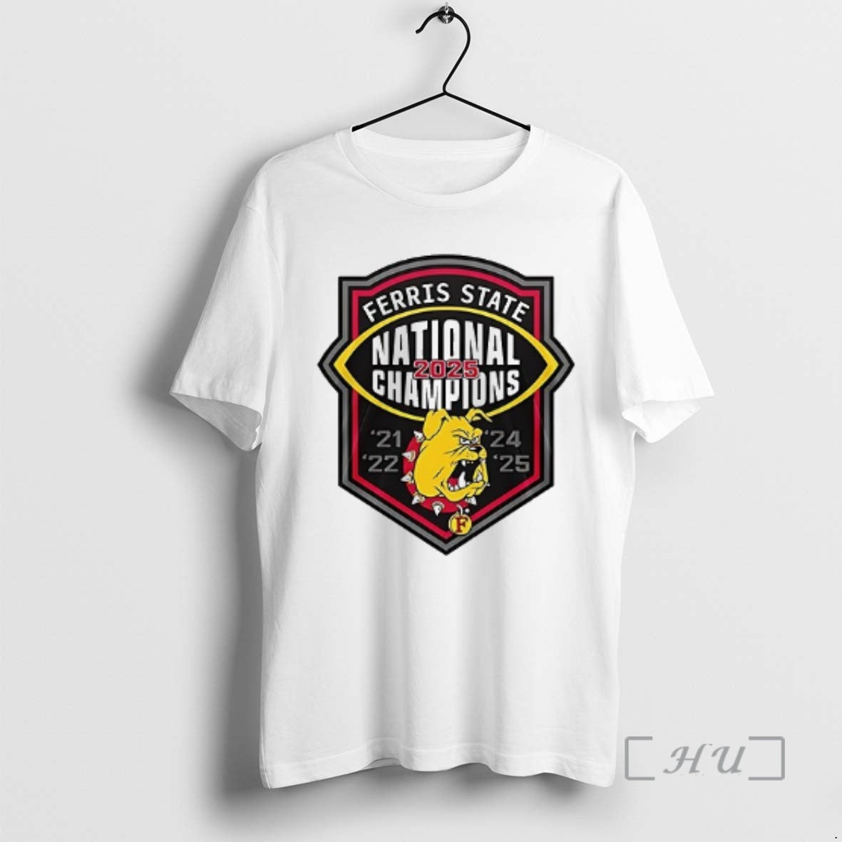 Officials Ferris State Bulldogs Ncaa Division Ii National Champions Back To Back Mascot Double Sided