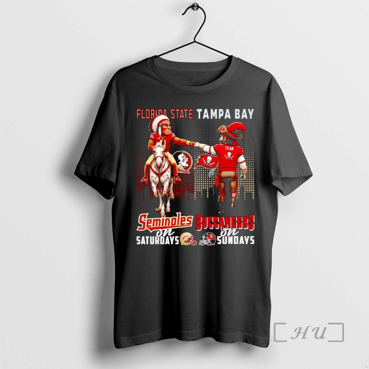 Officials Florida State Seminoles On Saturdays Tampa Bay Buccaneers On Sundays Mascot Premium T Shirts