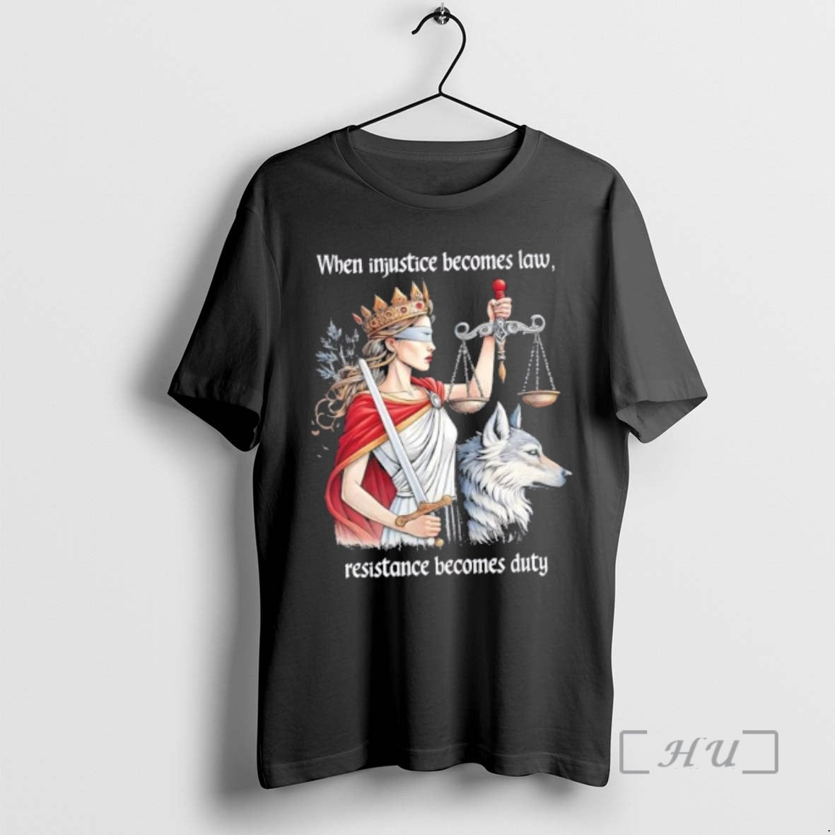 Officials Girl And Wolf When Injustice Becomes Law Resistance Becomes Duty Premium T Shirts Sweater