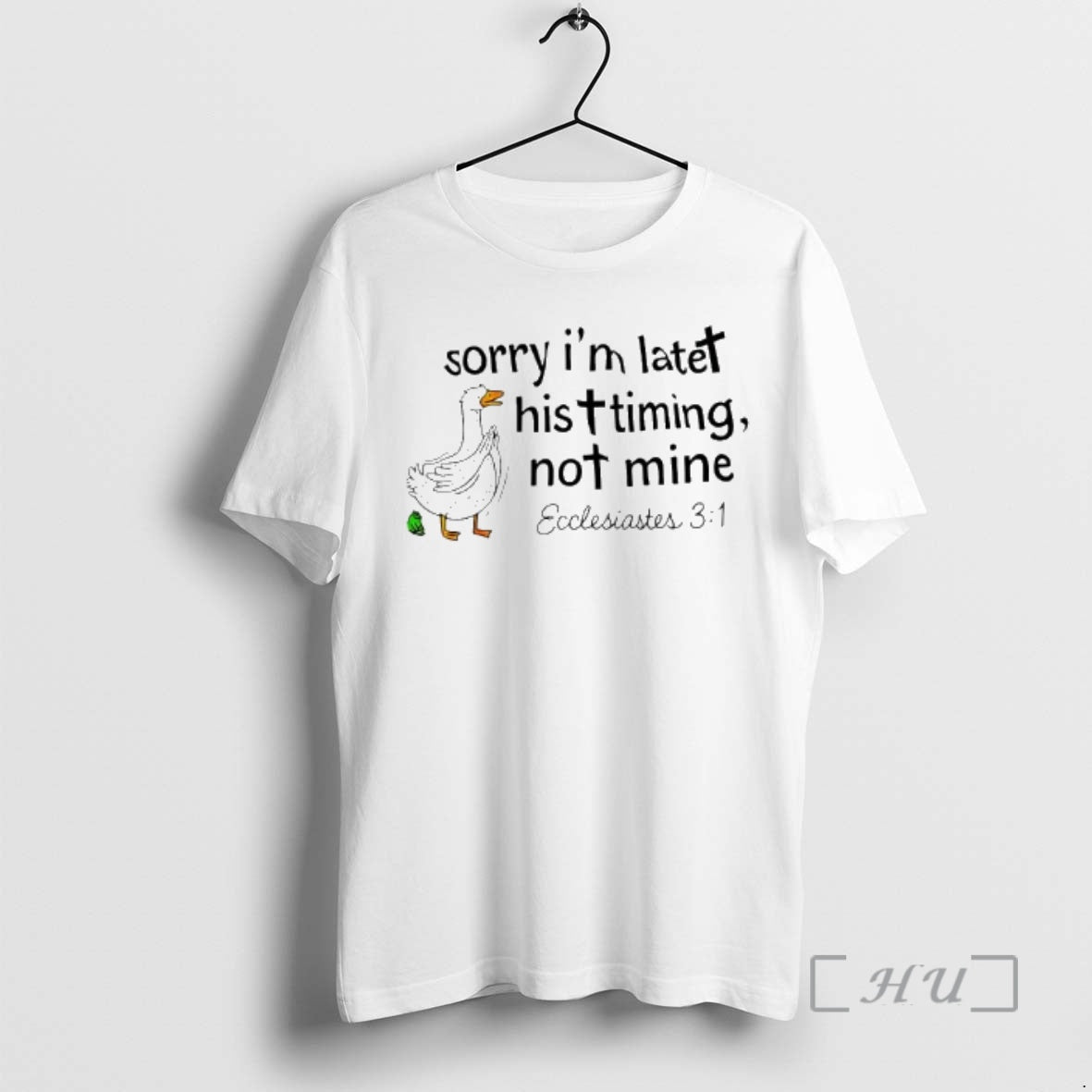 Officials Goose And Frog Sorry Im Late His Timing Not Mine Ecclesiastes Premium T Shirts