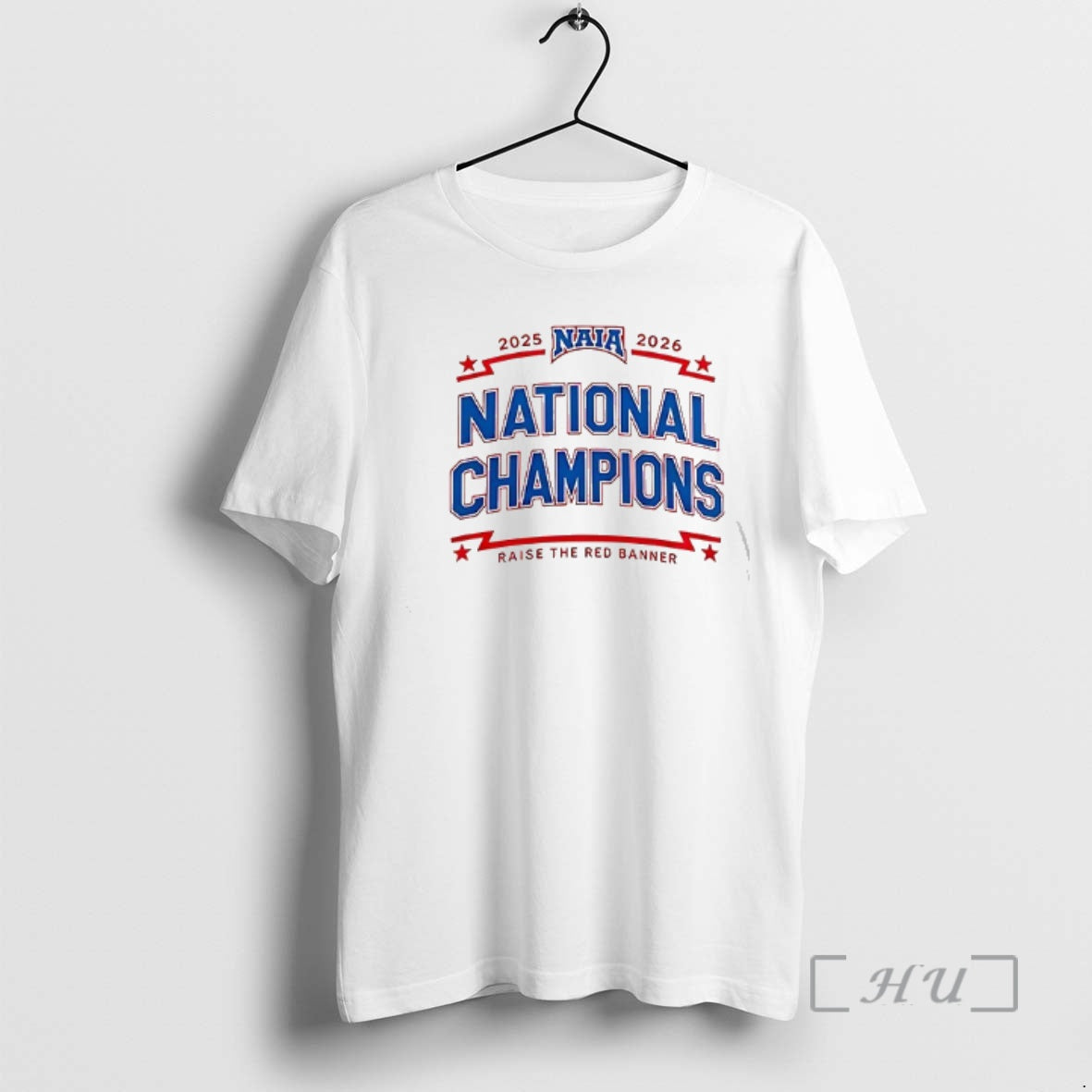 Officials Grand View Vikings Naia National Champions Raise The Red Banner Logo Double Sided Graphic