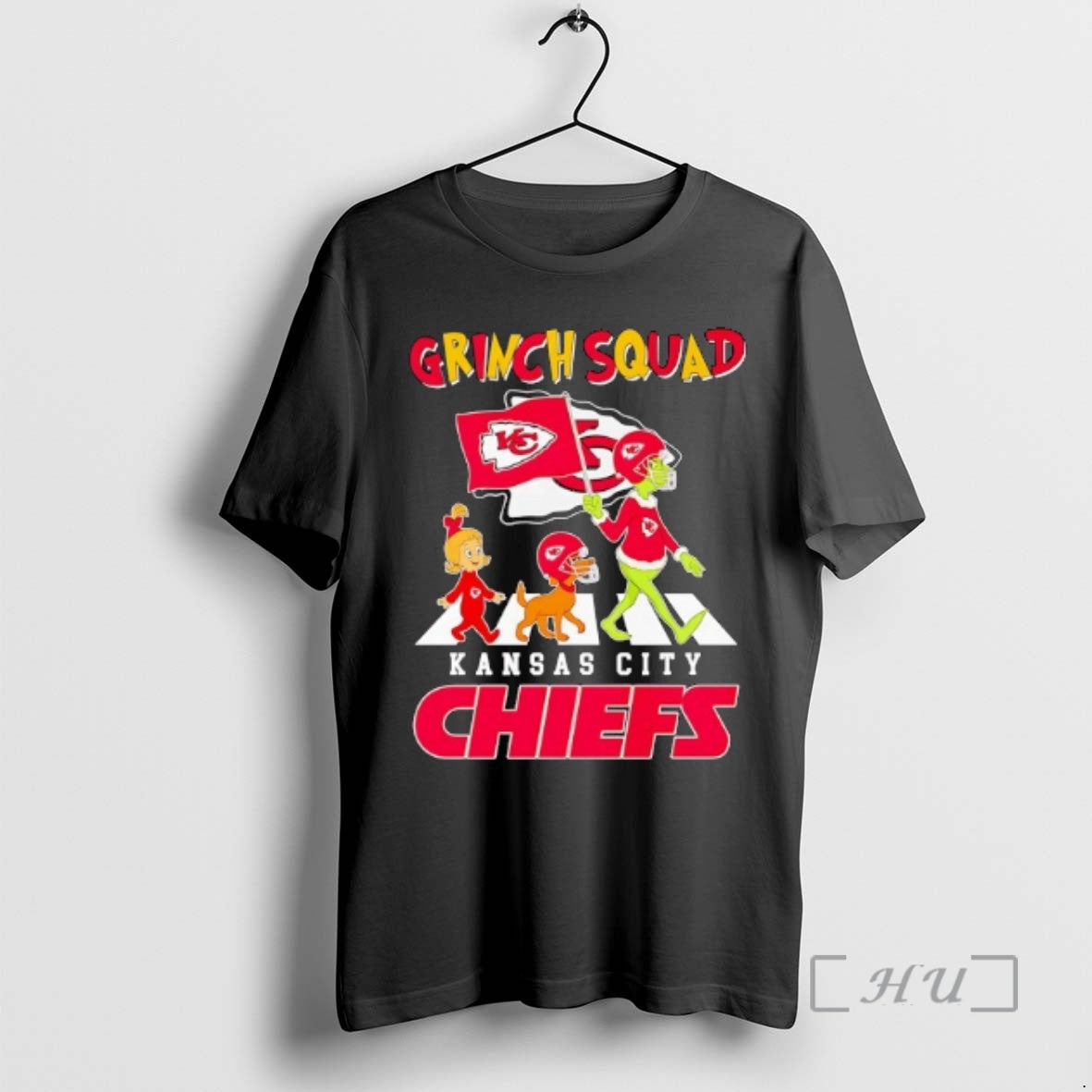 Officials Grinch Cindy Lou Who And Max Walking Across Grinch Squad Kansas City Chiefs Premium
