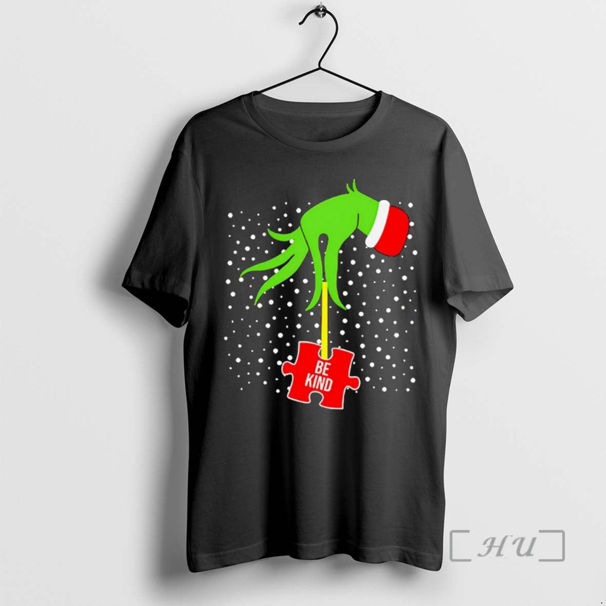 Officials Grinch Hand Be Kind Puzzle Autism Awareness Christmas