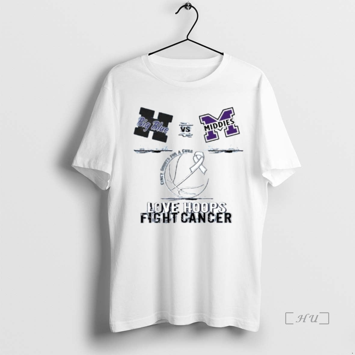 Officials Hamilton Big Blue Vs Middletown Middies 2026 Love Hoops Fight Cancer Ornaments Premium