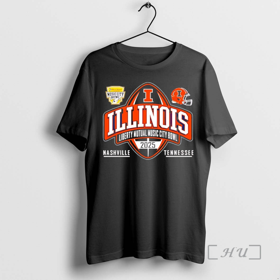 Officials Illinois Fighting Illini 2025 Liberty Mutual Music City Bowl Nashville Tennessee Premium T Shirts