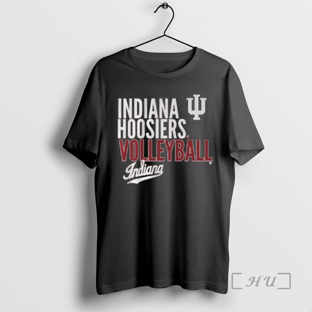Officials Indiana Volleyball Text Logo Overlay 2025 Circle Black