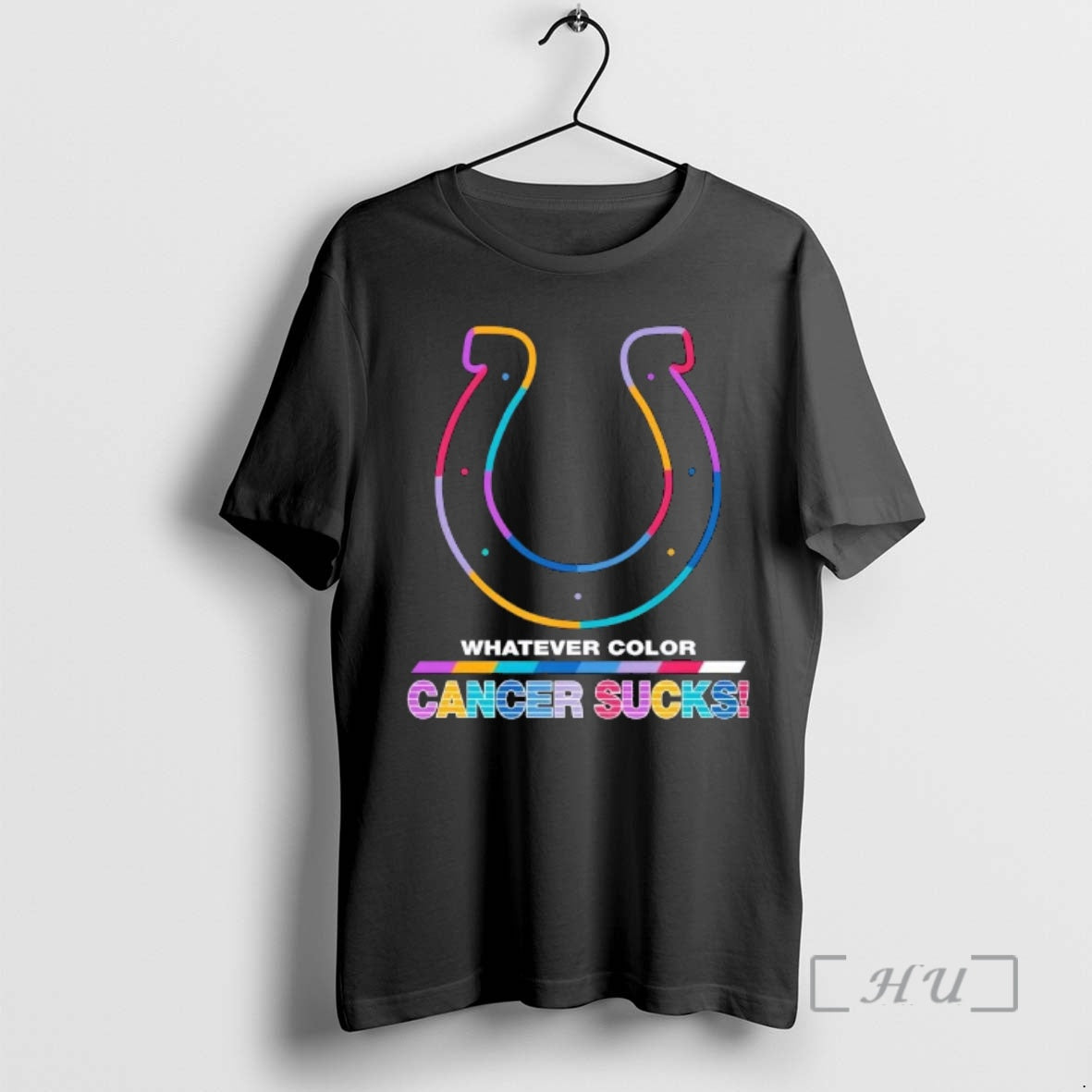 Officials Indianapolis Colts Football Whatever Color Cancer Sucks Logo Colors