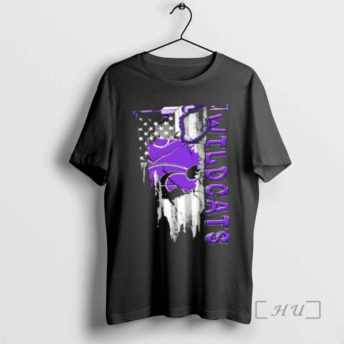 Officials Kansas State Wildcats Football Battle Shattered Usa Flag Rip Design Premium T Shirts Sweater
