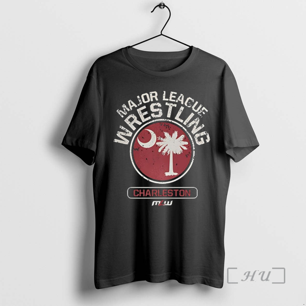 Officials Major League Wrestling Charleston Palm And Crescent Moon Logo Vintage Premium T Shirts Sweater
