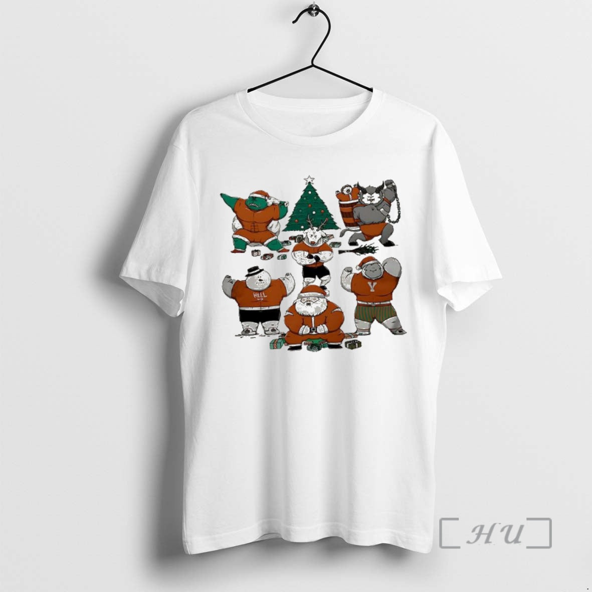 Officials Merry Muscular Santa Grinch Snowman Bigfoot Krampus Reindeer Christmas