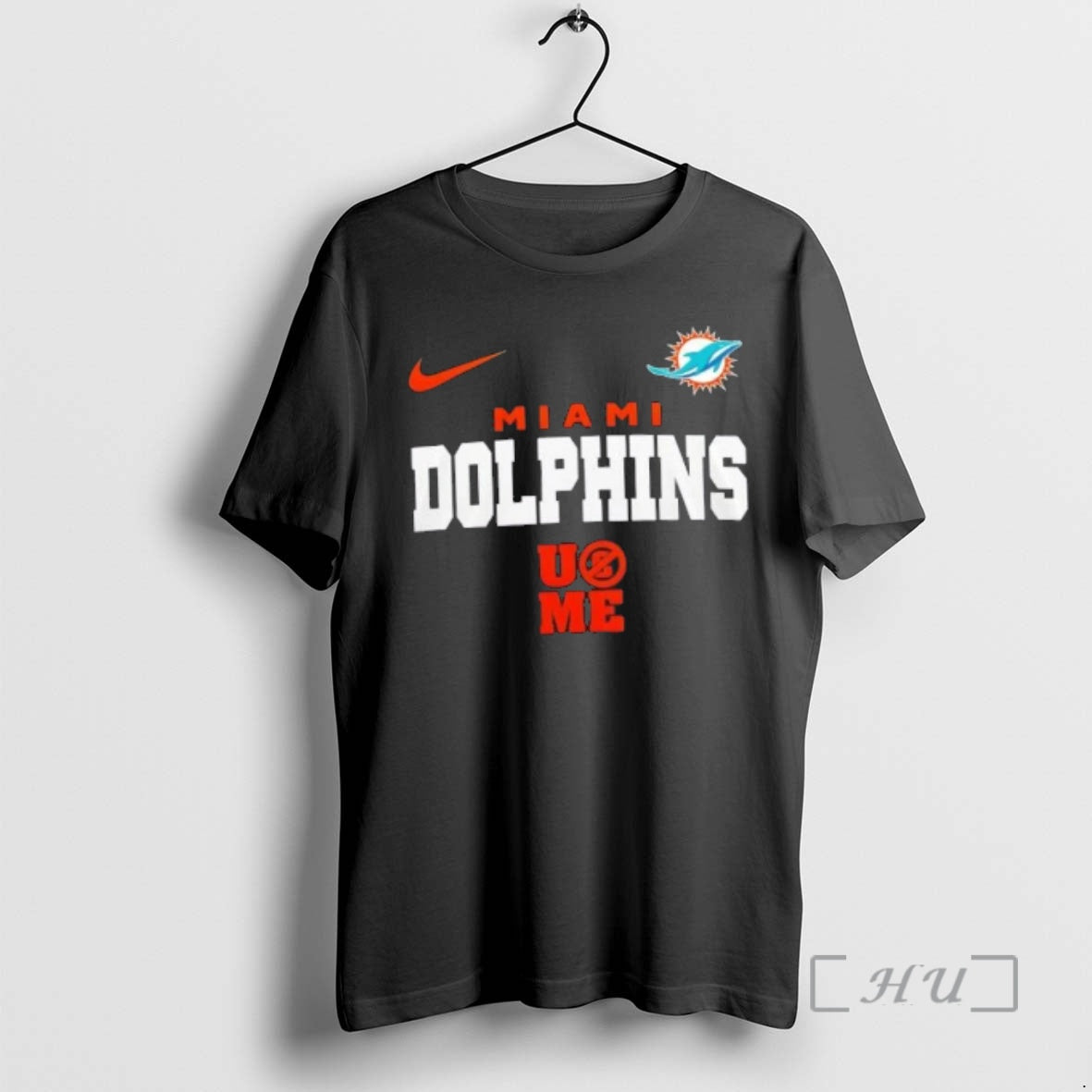 Officials Miami Dolphins X Ucme John Cena Never Give Up 2 Sided Premium T Shirts