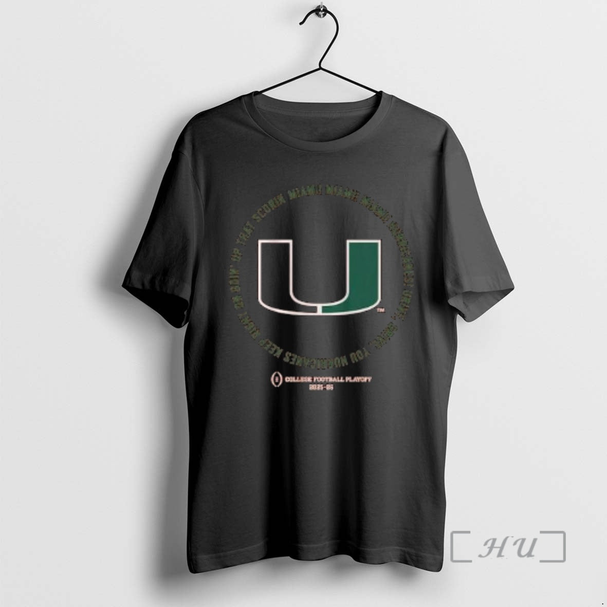 Officials Miami Football 2025 Cfp Fight Song Circle Black