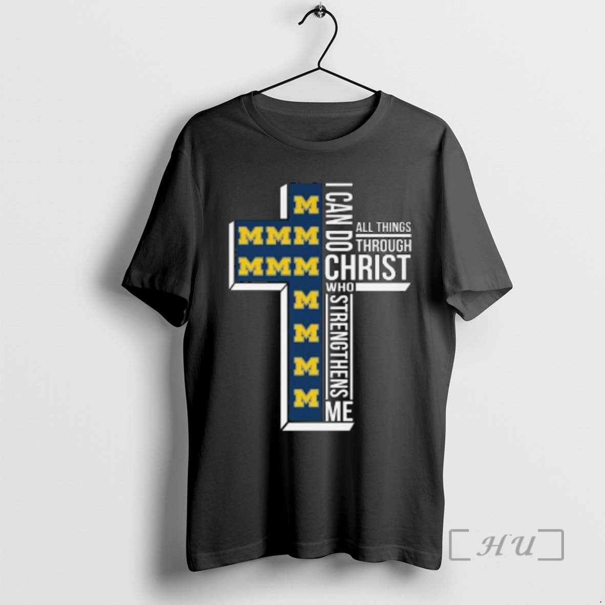 Officials Michigan Wolverines I Can Do All Things Through Christ Who Strengthens Me Cross Circle