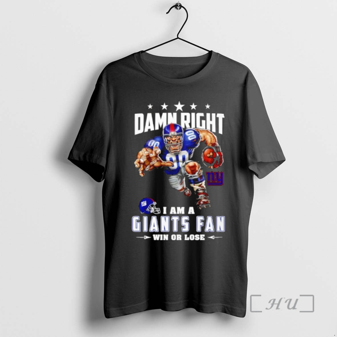 Officials New York Giants Mascot Damn Right I Am A Cowboys Fan Win Or Lose