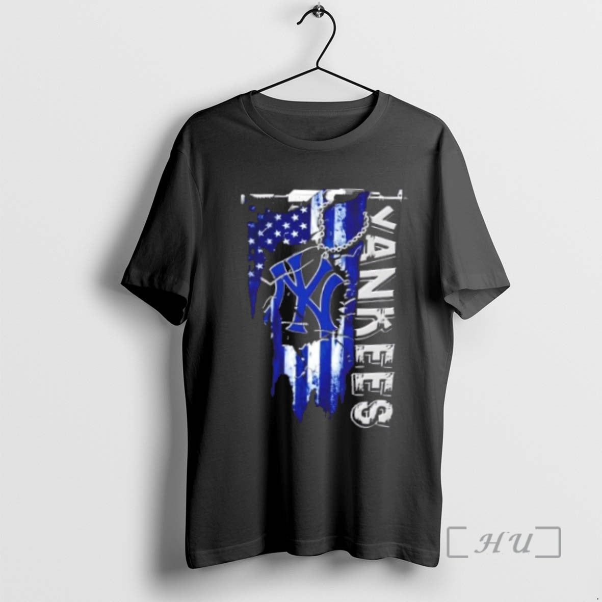 Officials New York Yankees Baseball Battle Shattered Usa Flag Rip Design Premium T Shirts Sweater