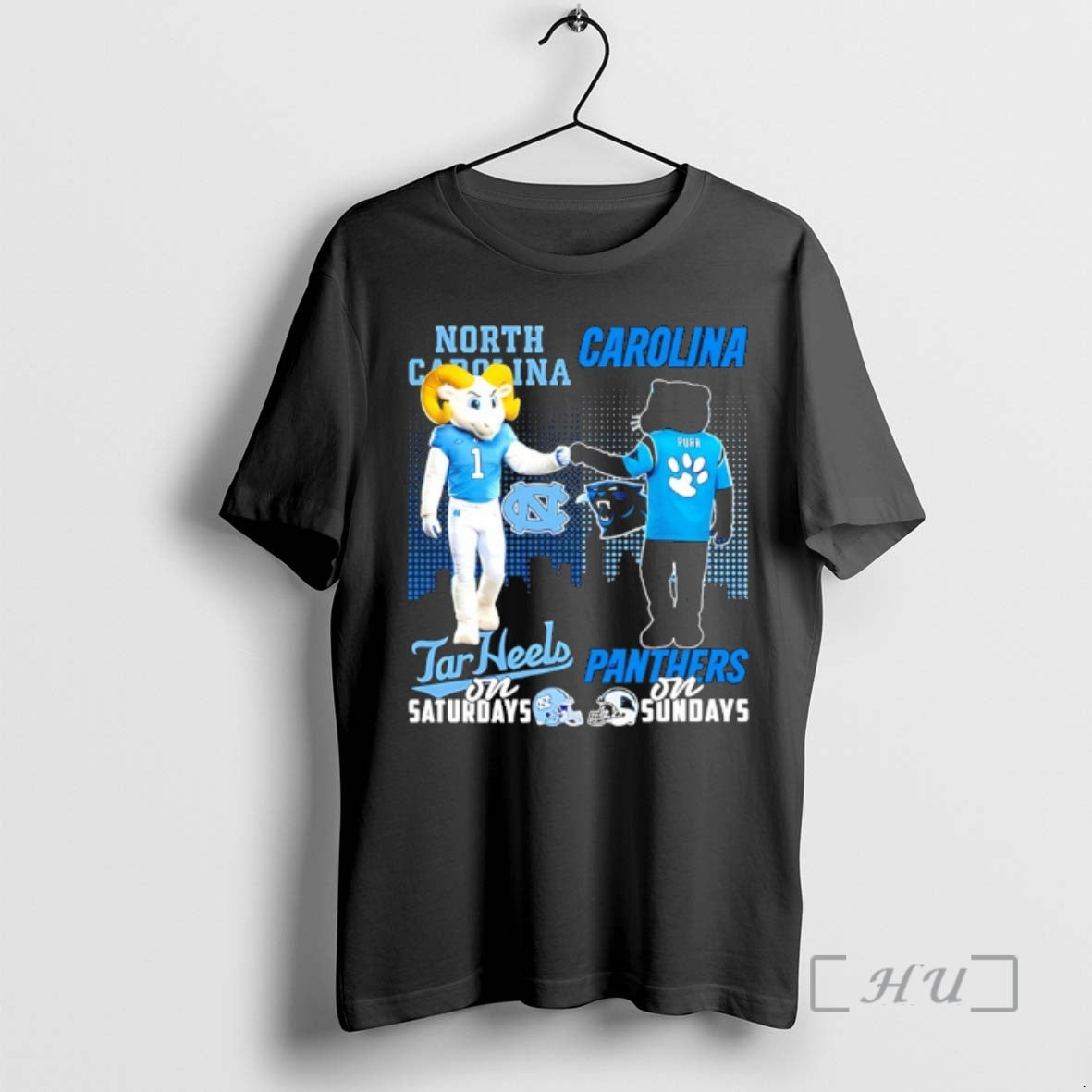 Officials North Carolina Tar Heels On Saturdays Vs Carolina Panthers On Sundays Mascot Skyline Premium