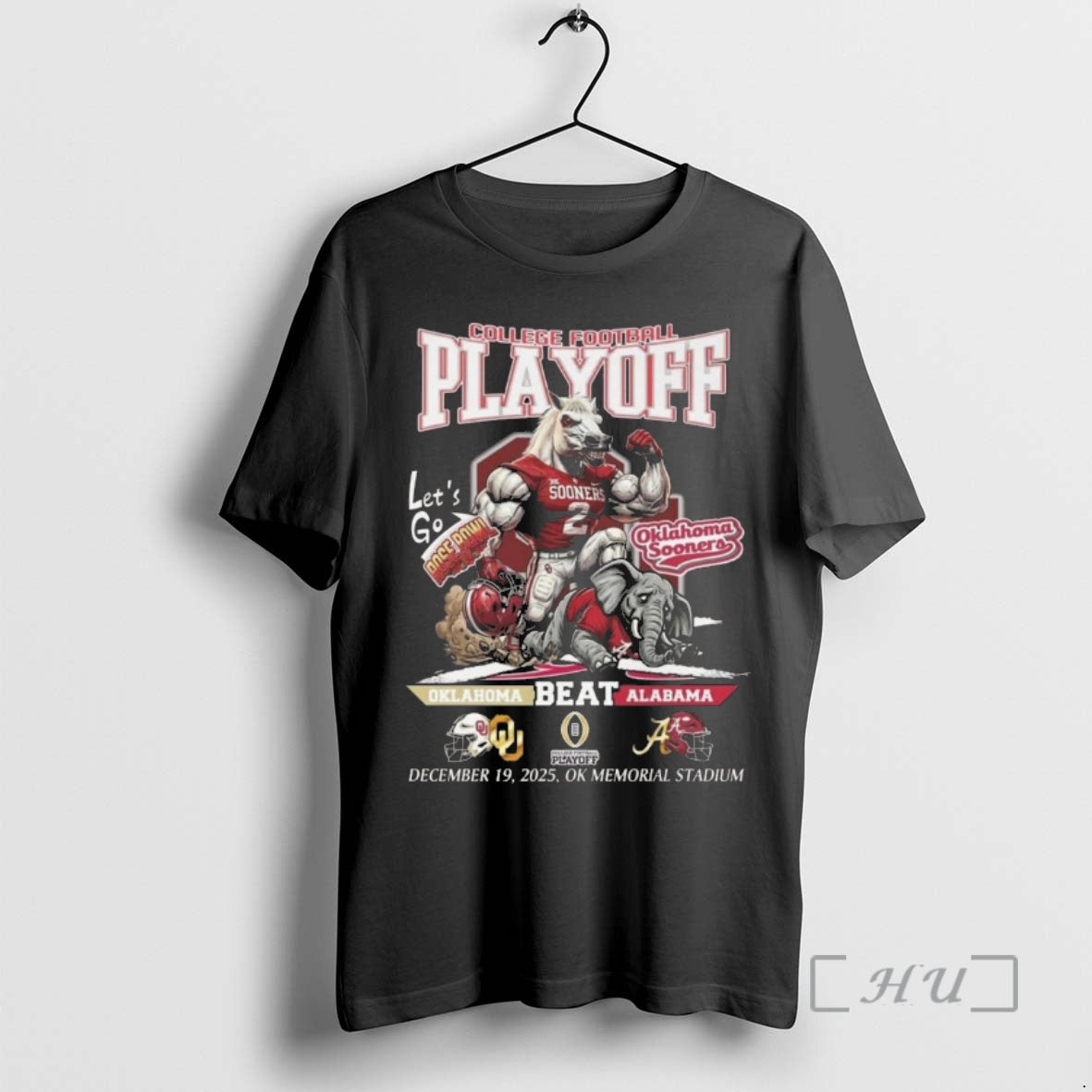 Officials Oklahoma Sooners Beat Alabama College Football Playoff Dec 19 2025 Lets Go Mascot Premium